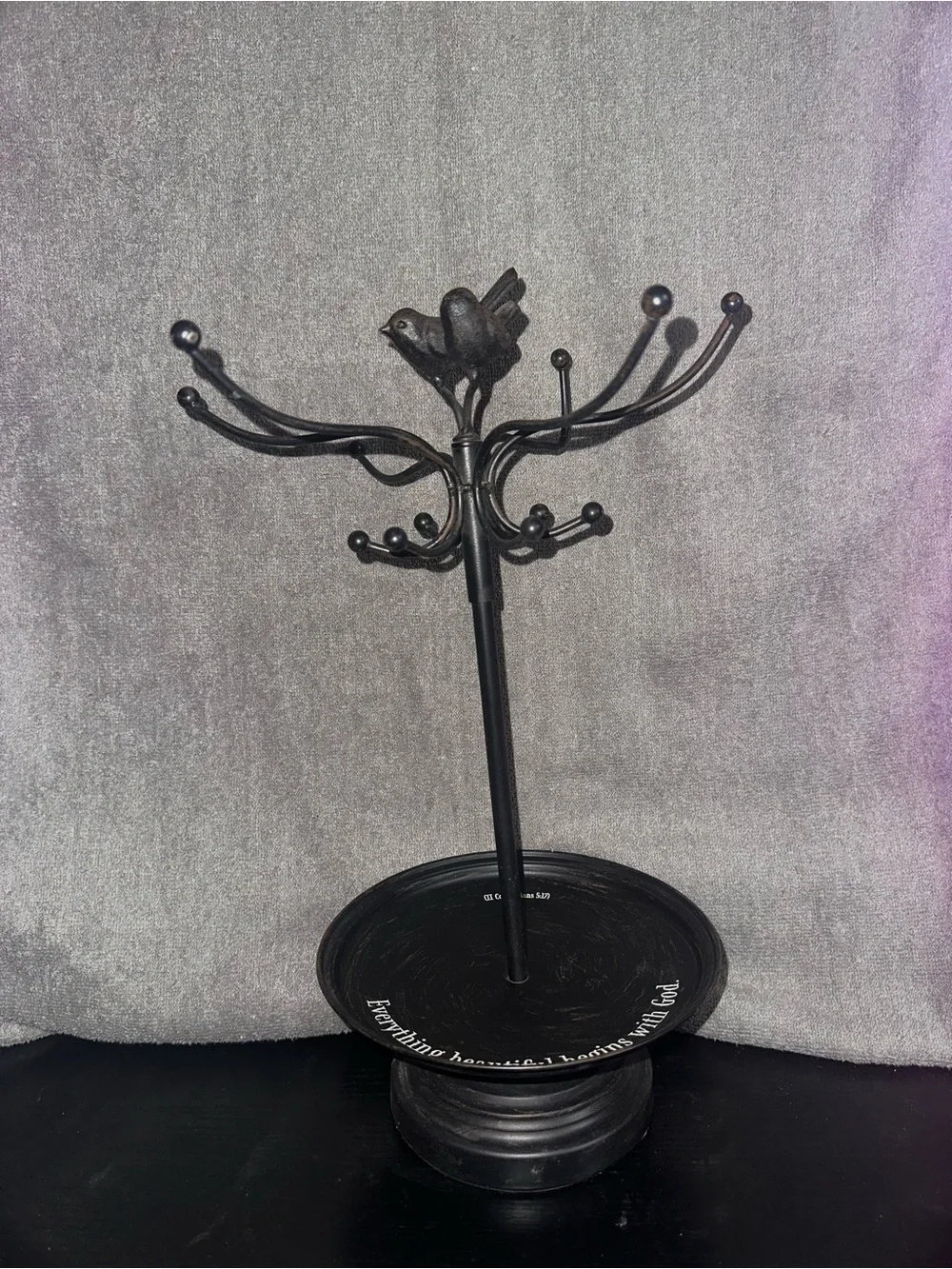 Black Bird Jewelry Tree Stand